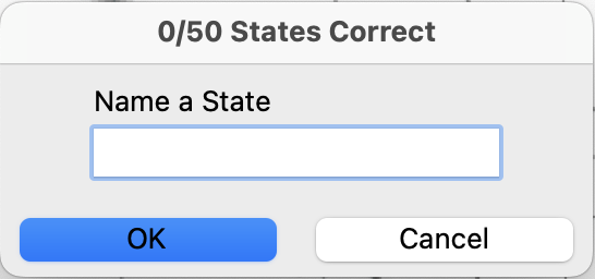 US States Game User Prompt