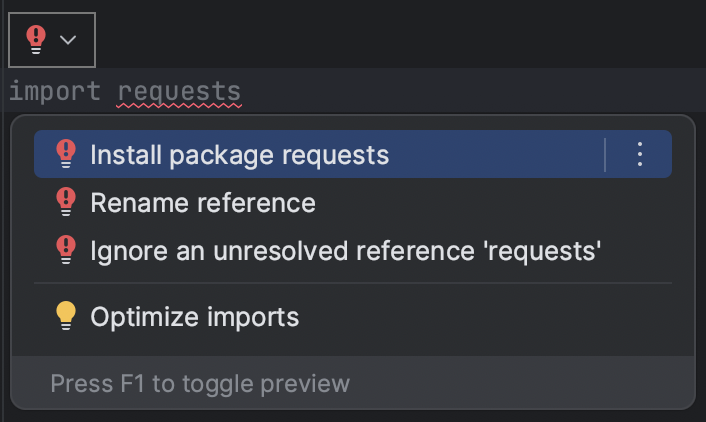 Install the requests package in PyCharm
